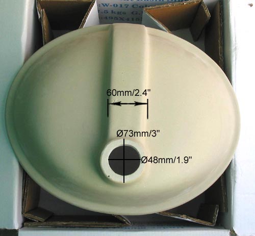 4637w-18 " X 14 3/4 " X 7 1/2" Oval Black Undermount Lavatories ceramic sinks