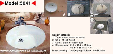 5041-19 1/2" X 16 5/16 " X 7 5/8 "Oval Undermount lavatories  Ceramic sinks,farmhouse sinks,kitchen sinks,copper sinks.
