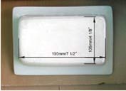 18" x 14-5/8" x 7-1/2" Ceramic soap dish