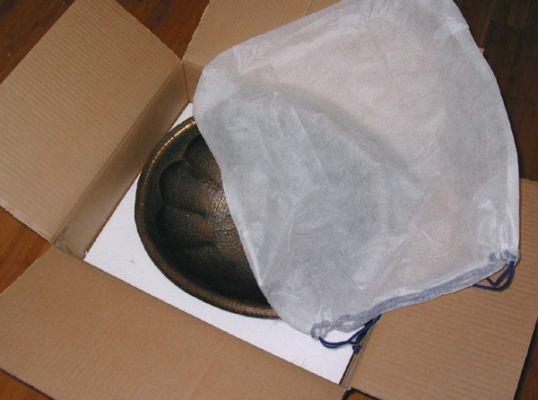 Copper sinks packing