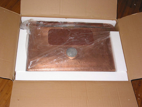 Copper sinks packing
