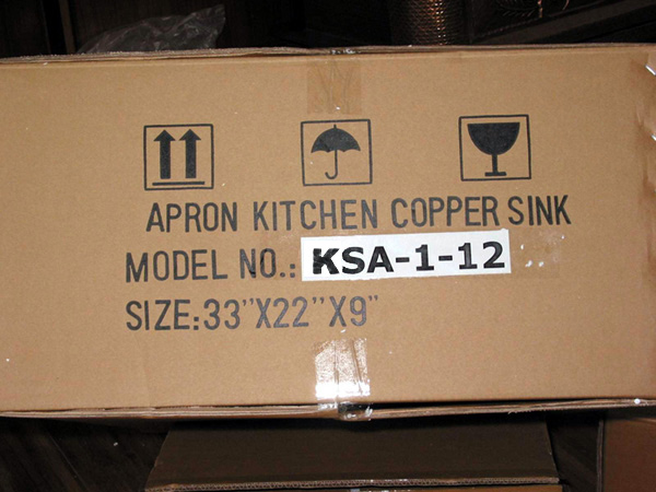 Copper sinks packing
