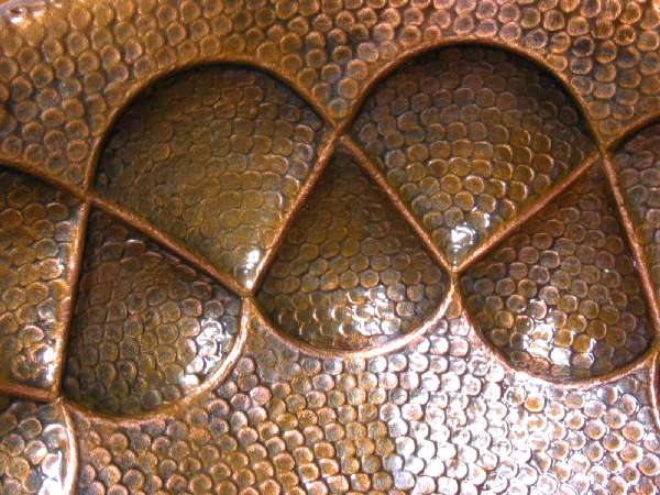 Mexican Style Hand Hammered And Handcraft Oval Drops Bathroom Copper Sink