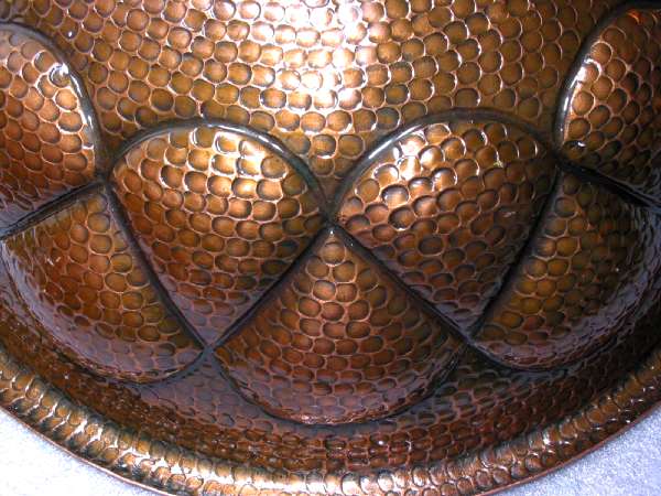 Mexican Style Hand Hammered And Handcraft Oval Drops Bathroom Copper Sink