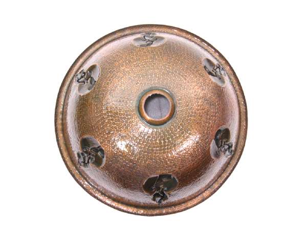 Hammered Round Calabash Bathroom Copper Sink