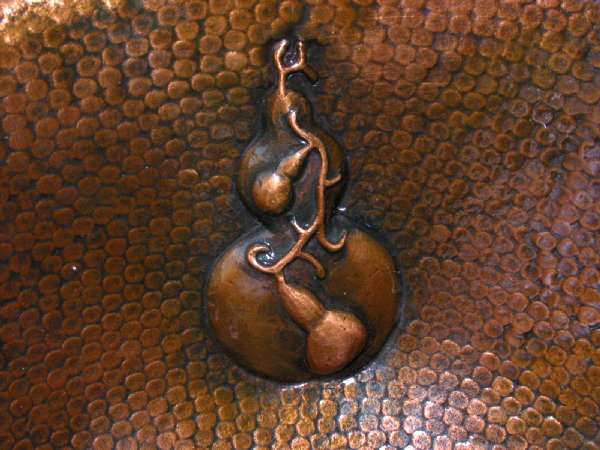 Hammered Round Calabash Bathroom Copper Sink