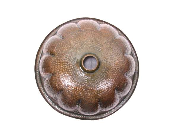 Mexican Style Hand Hammered And Handcraft Round Shell Bathroom Copper Sink