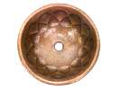 Hammered Round Drops Bathroom Copper Sink
