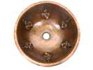 Hammered Round Calabash Bathroom Copper Sink