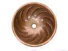 Hammered Round Twister Bathroom Copper Sink
