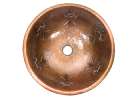 Hammered Zuro Round Bathroom Copper Sink