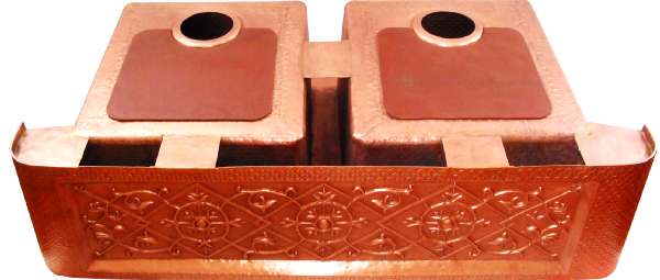 Apron Hammered Kitchen Copper Sink