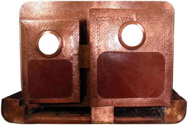 Apron Hammered Kitchen Copper Sink