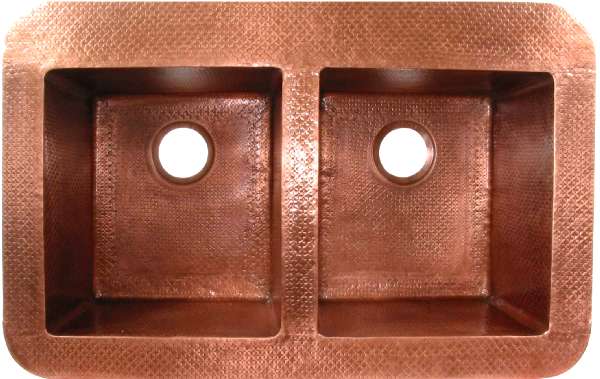 Apron Hammered Kitchen Copper Sink