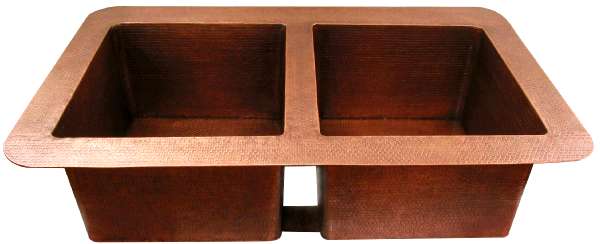 Apron Hammered Kitchen Copper Sink