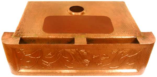 Apron Hammered Kitchen Copper Sink