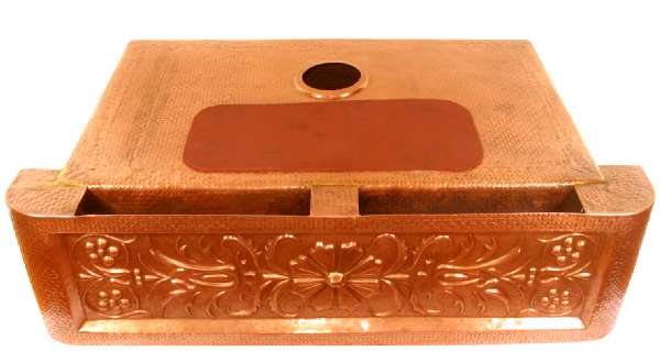 Apron Hammered Kitchen Copper Sink