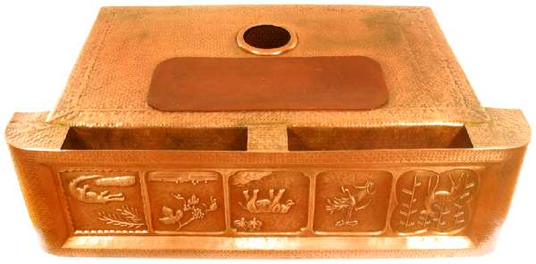 Apron Hammered Kitchen Copper Sink