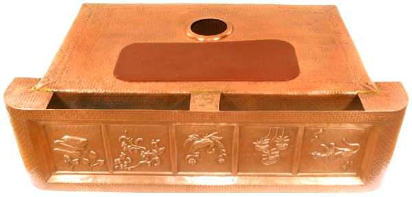 Apron Hammered Kitchen Copper Sink