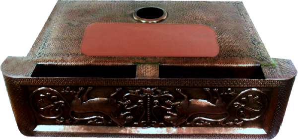 Apron Hammered Kitchen Copper Sink