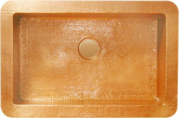Apron Hammered Kitchen Copper Sink