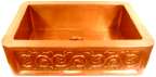 Apron Hammered Kitchen Copper Sink