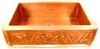 Apron Hammered Kitchen Copper Sink