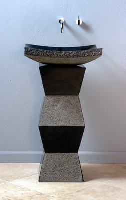 Stone bathroom sinks, granite sinks, marble sinks, bath fixtures, bath basins, undermount sinks, pedestal, self rimming, vessel mount, vessel, wall hung.