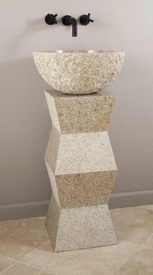 Stone bathroom sinks, granite sinks, marble sinks, bath fixtures, bath basins, undermount sinks, pedestal, self rimming, vessel mount, vessel, wall hung.