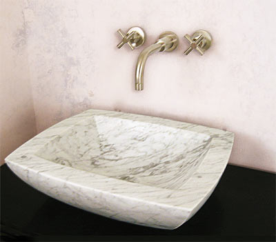 Stone bathroom sinks, granite sinks, marble sinks, bath fixtures, bath basins, undermount sinks, pedestal, self rimming, vessel mount, vessel, wall hung.