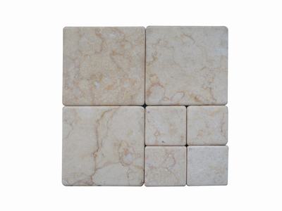 Tumbled marble tiles, tumble stone.